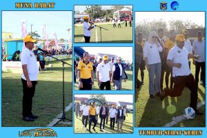 Dibuka Oleh Bupati, 24 Tim Kesebelasan Perebutkan Piala Turnamen Sepak Bola Koni Cup 1